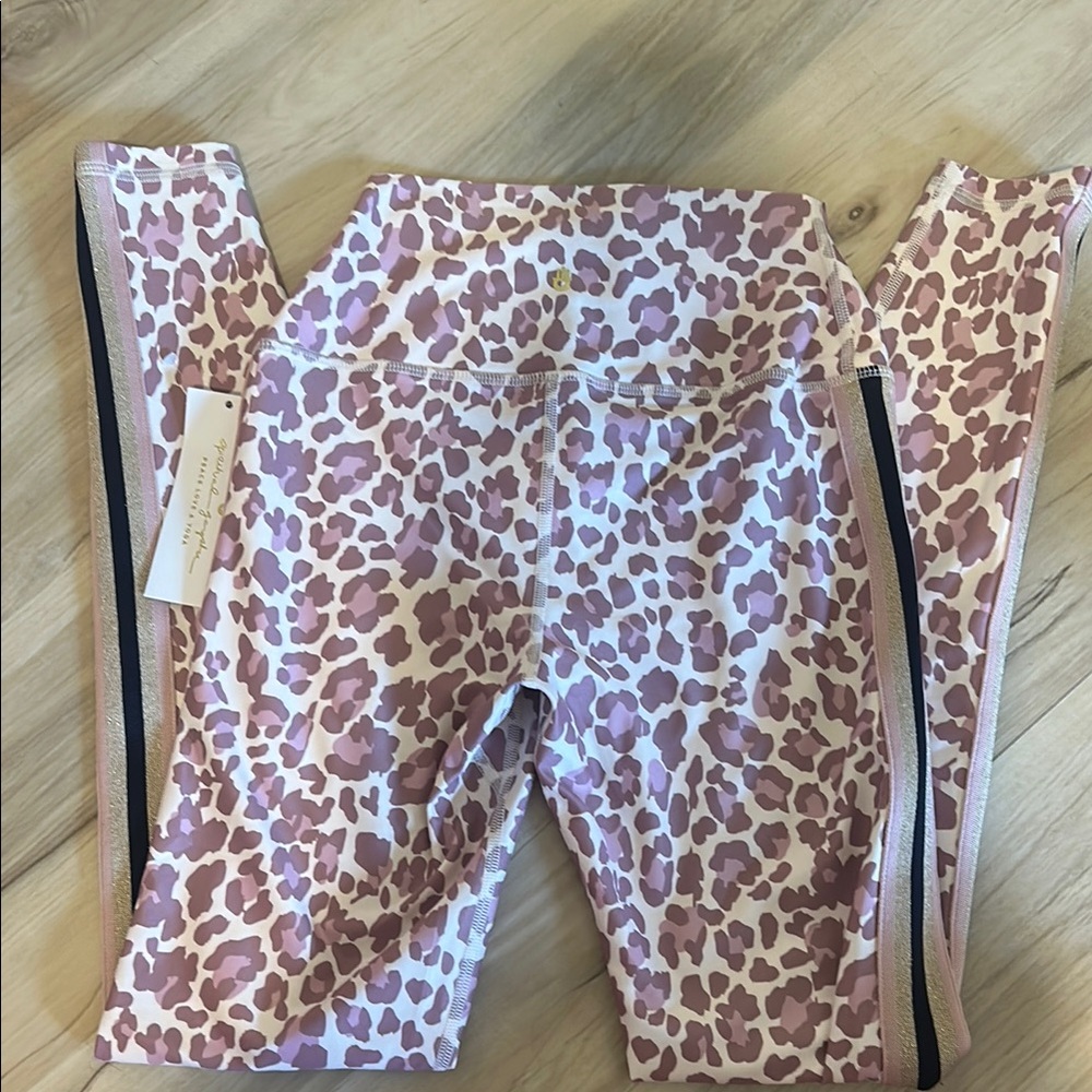 Spiritual Gangster Pink and White Leggings High-Waisted